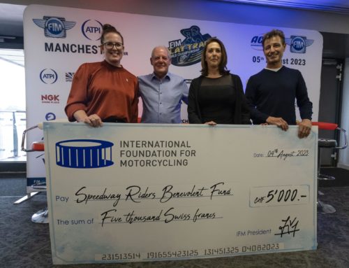 International Foundation for Motorcycling makes donation to Speedway Riders Benevolent Fund