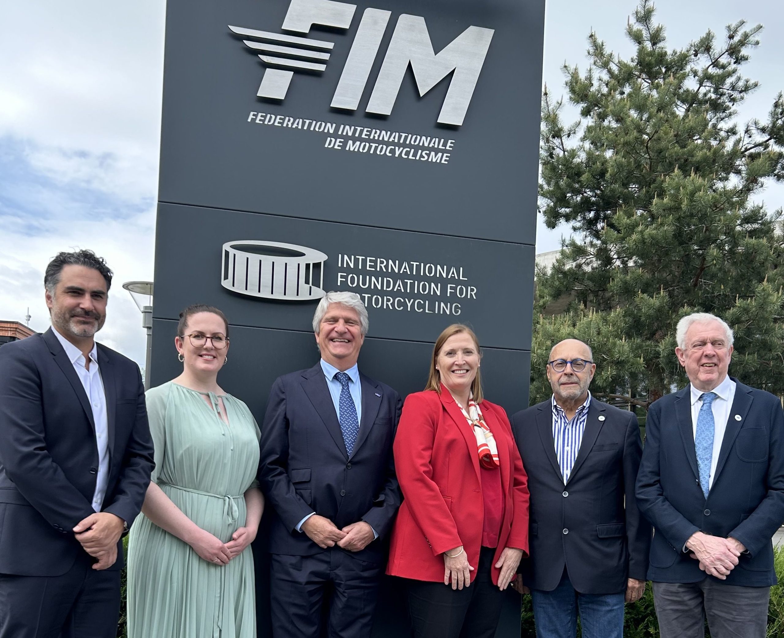 Jean-Baptiste LEY (Motorsport Series Leader at WBD Sports Europe); Emilie F. WESTBYE (IFM Board Member); Jorge VIEGAS (IFM President); Françoise EMERY (Managing Director); Guy MAITRE (Vice President); Martin DE GRAAFF (IFM Board Member) © FIM